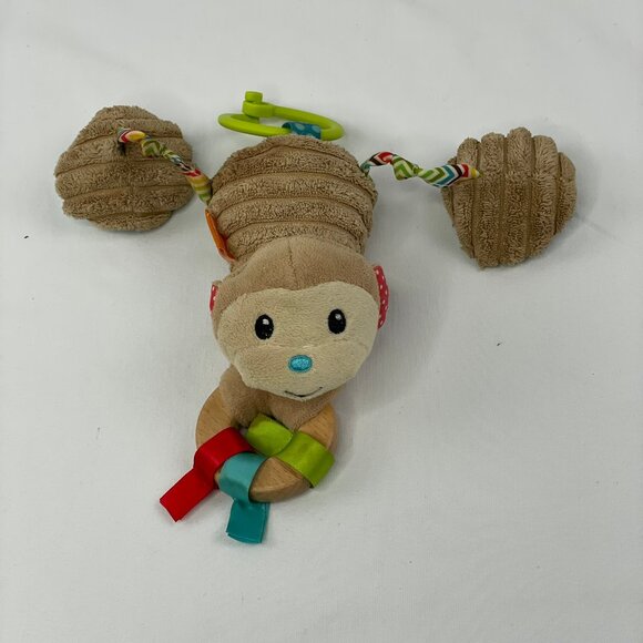 Baby Toy Plush Animal Rattle & Teether Sensory Activity Bundle Monkey Frogs - Picture 6 of 8